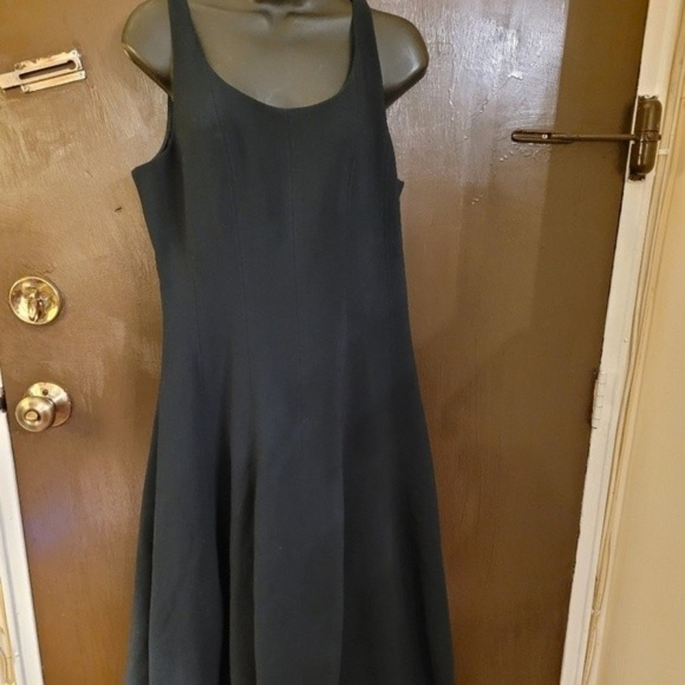 Halston Heritage Dark Navy Blue Sleeveless Midi Dress Size 12